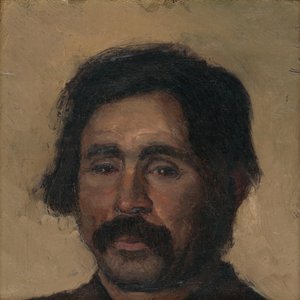 Frammento di uno studio della testa di una zingara da Laszlo Mednyanszky